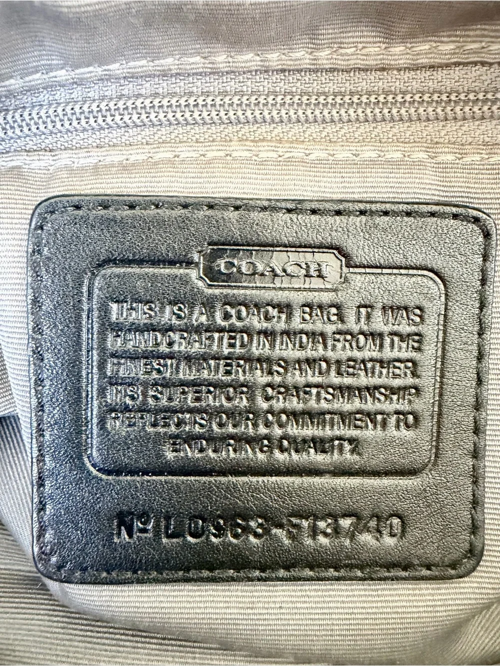 Coach Black Signature Crescent Shoulder Bag
